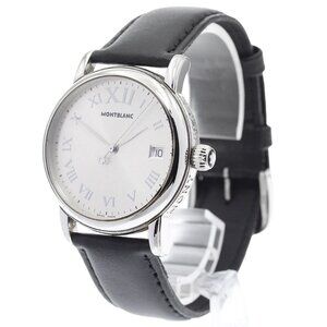 MONTBLANC Meisterstic 7042 Date Silver Dial Quartz Men's Watch_896082